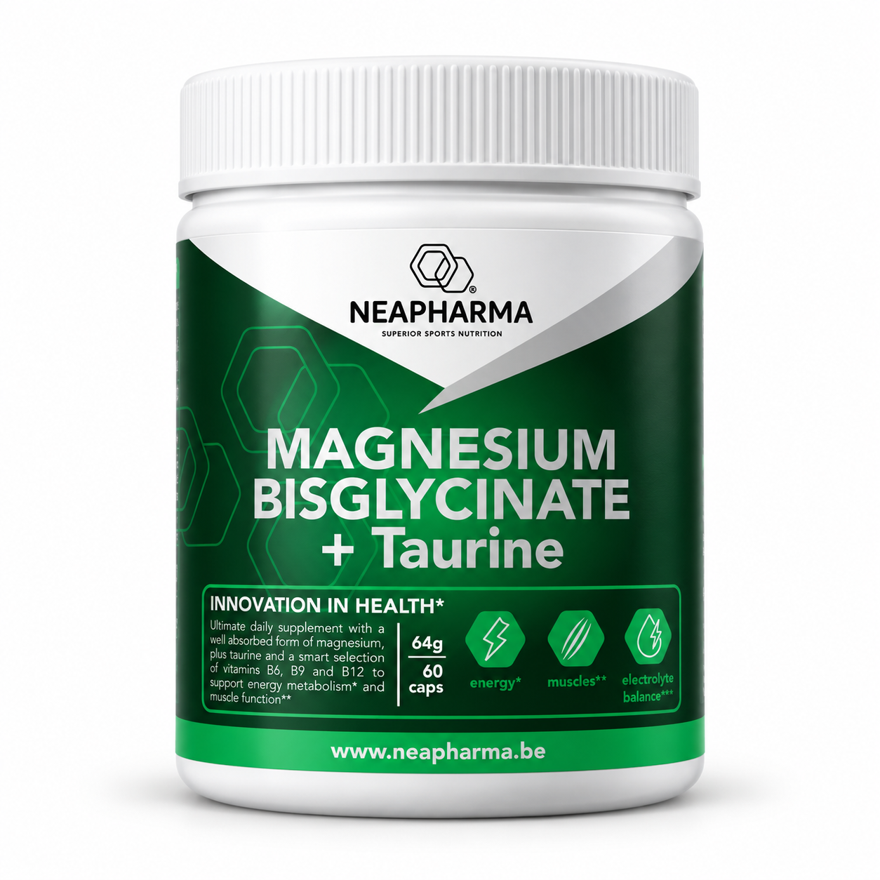 Magnesium Bisglycinaat + Taurine (60 capsules)